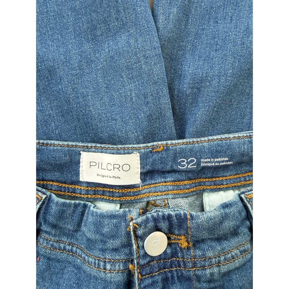 NWT Anthropologie Pilcro Pleated Palazzo Wide Leg Jeans Size 32 - Picture 3 of 10
